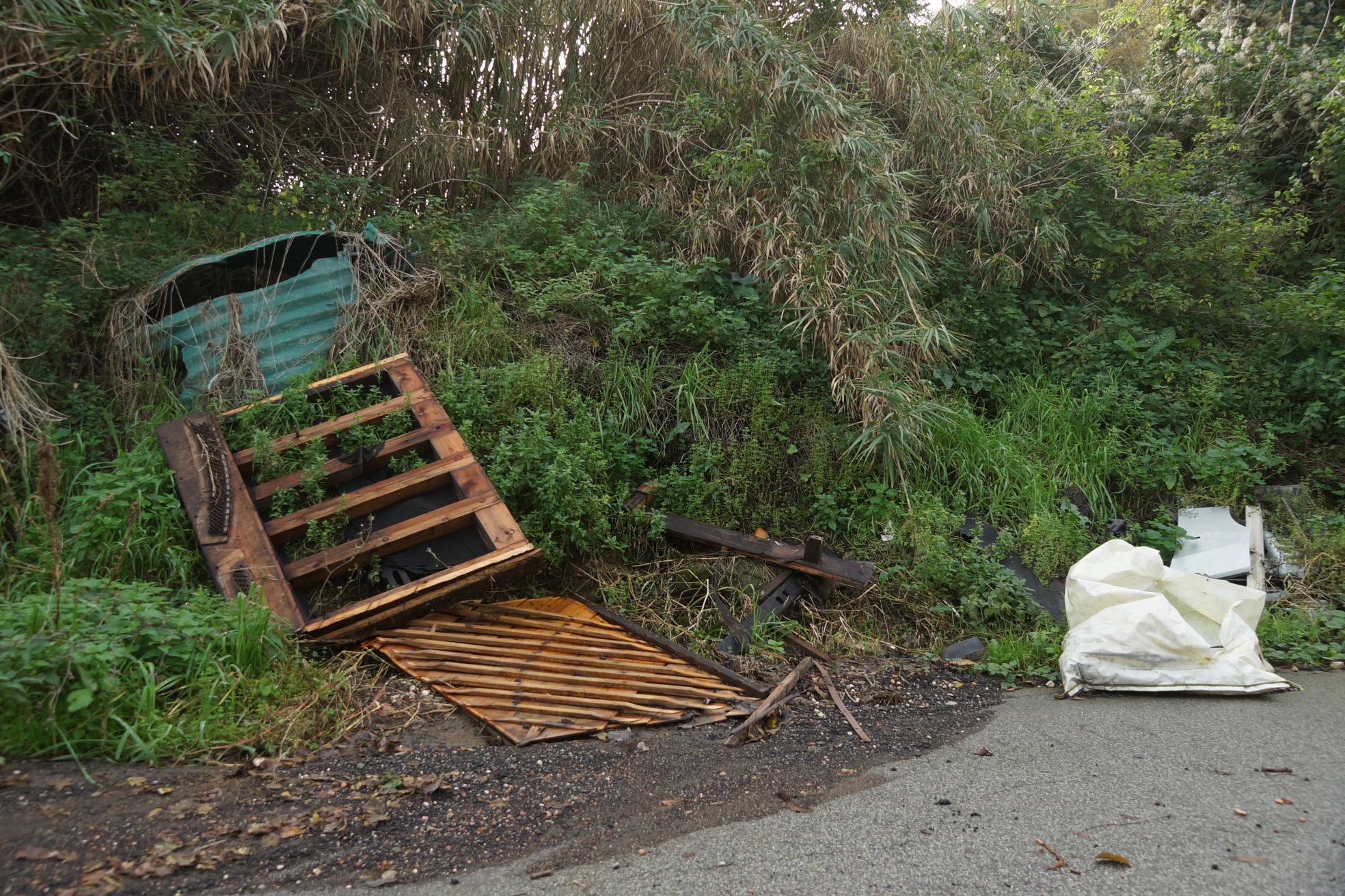Rifiuti in Via della Fontana Morta