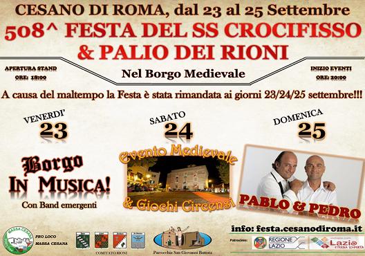 Locandina della festa posticipata