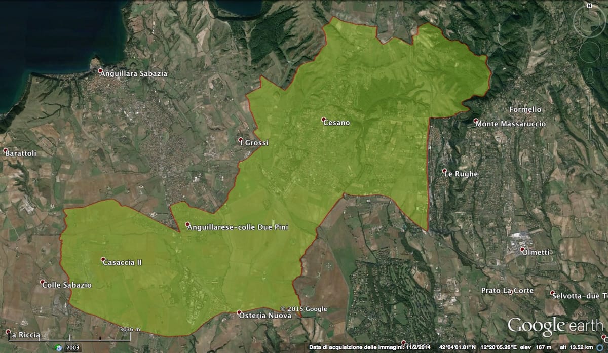 Il territorio di Cesano