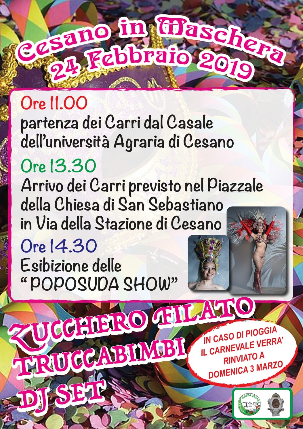 Domenica 24 Febbraio: il Carnevale arriva a Cesano