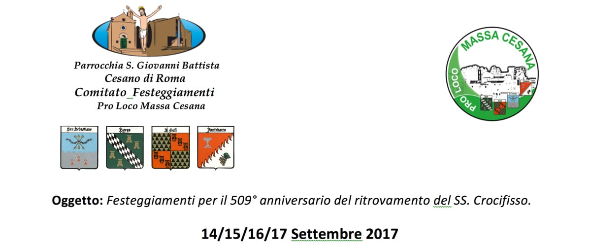DIX Festa del SS. Crocifisso: programma