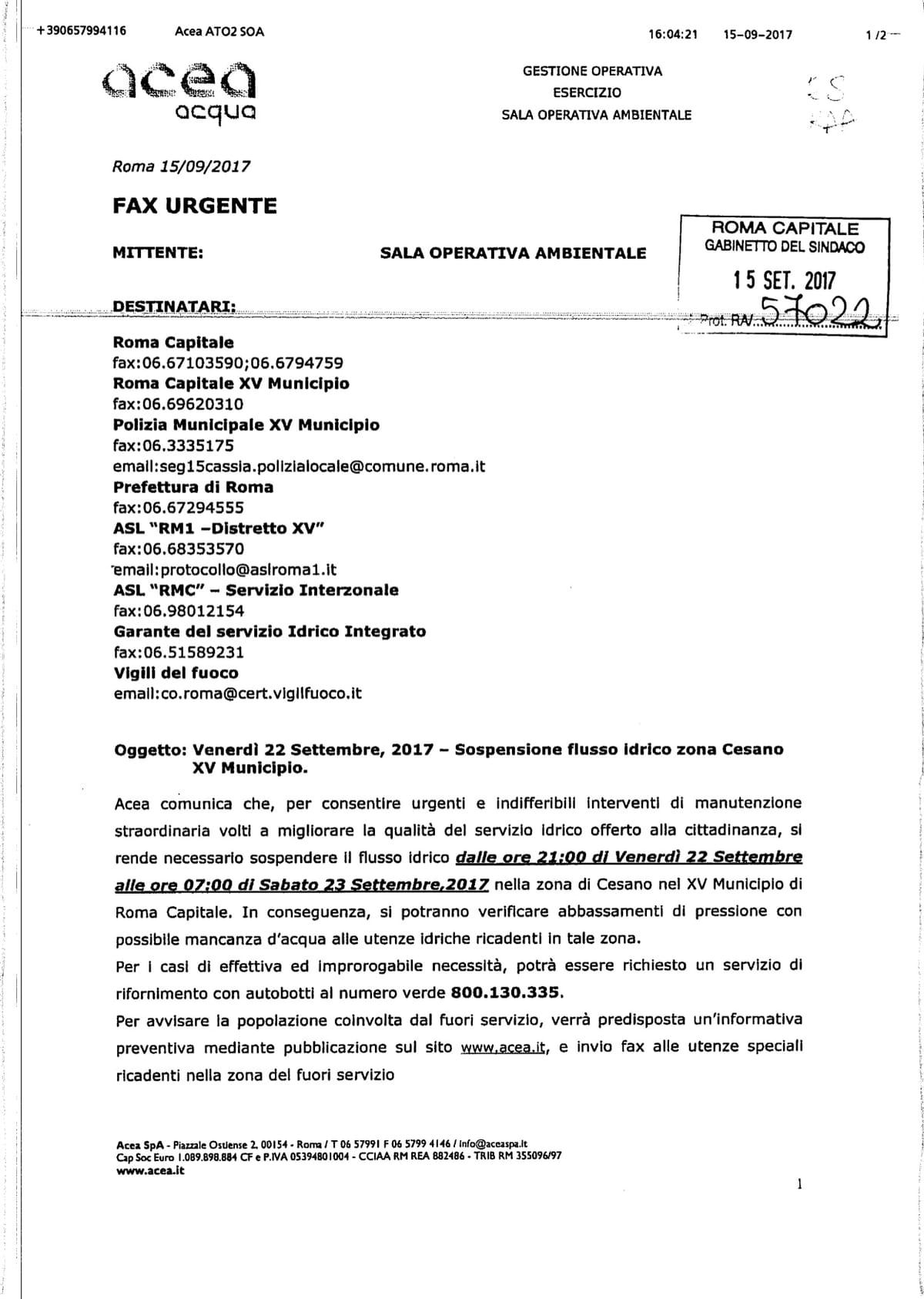 No water, no shower!