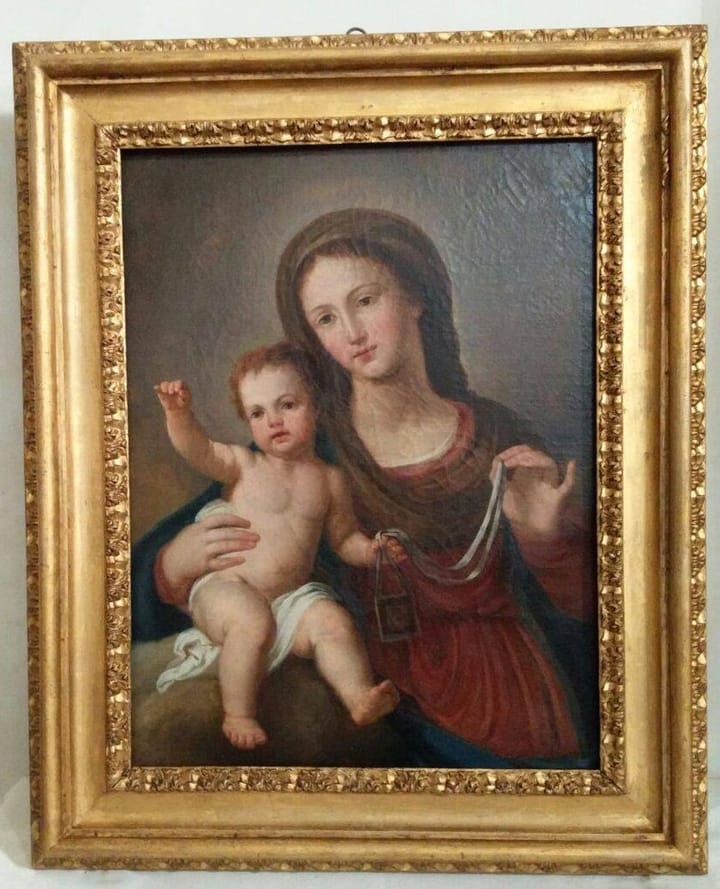 Dipinto ad olio in chiesa