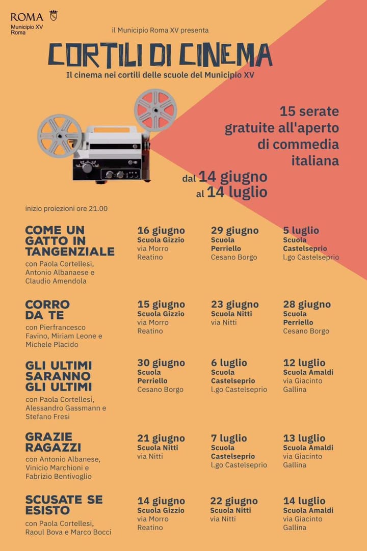 Il cinema del Municipio Roma XV arriva (anche) a Cesano
