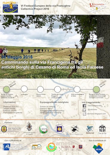 Domenica 29 Maggio: a piedi da Cesano a Isola Farnese
